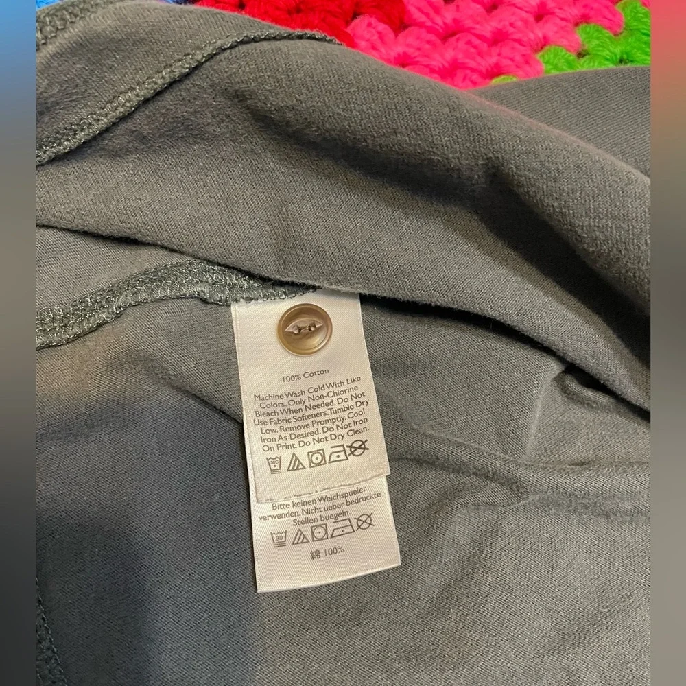 Eddie Bauer Long Sleeve Charcoal Gray Henley Shirt - Picture 8 of 8